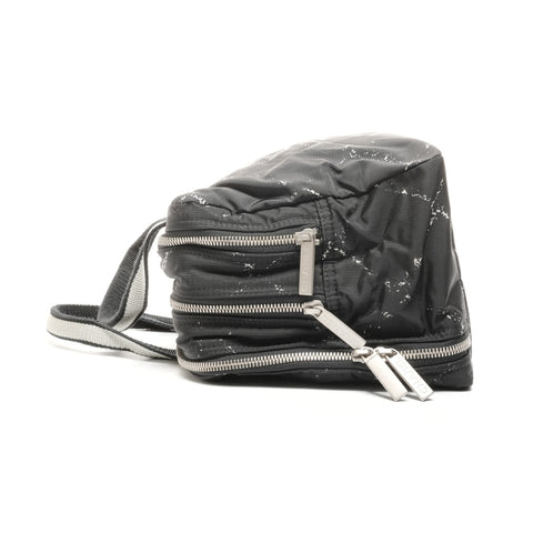 CHANEL No. 5 1997-1999 Nylon Travel Line Handbag black WS24933