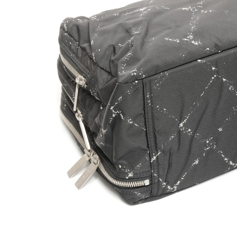 CHANEL No. 5 1997-1999 Nylon Travel Line Handbag black WS24933