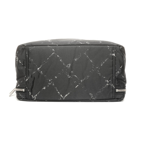 CHANEL No. 5 1997-1999 Nylon Travel Line Handbag black WS24933