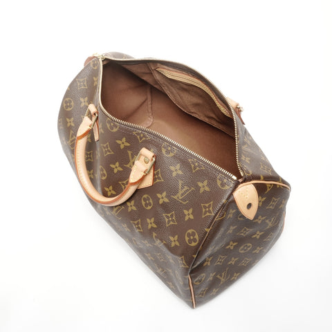 LOUIS VUITTON 2002 Monogram Speedy 35 Handbag Brown WS24938