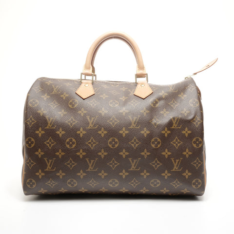 LOUIS VUITTON 2002 Monogram Speedy 35 Handbag Brown WS24938