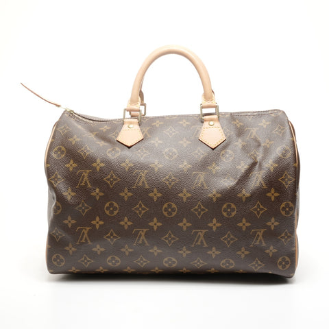 LOUIS VUITTON 2002 Monogram Speedy 35 Handbag Brown WS24938
