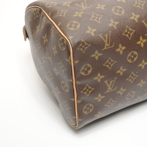 LOUIS VUITTON 2002 Monogram Speedy 35 Handbag Brown WS24938