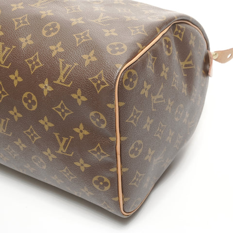 LOUIS VUITTON 2002 Monogram Speedy 35 Handbag Brown WS24938