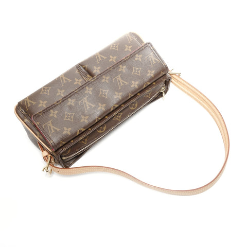 LOUIS VUITTON 2005 Monogram Viva Cite MM Shoulder Bag Brown WS24939