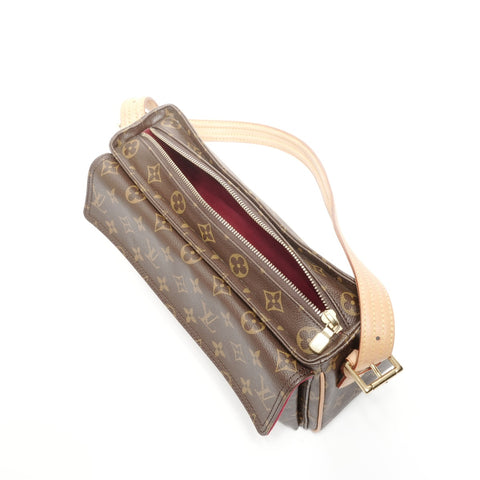 LOUIS VUITTON 2005 Monogram Viva Cite MM Shoulder Bag Brown WS24939