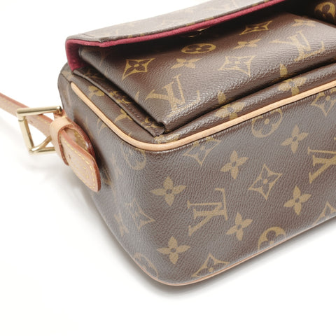 LOUIS VUITTON 2005 Monogram Viva Cite MM Shoulder Bag Brown WS24939