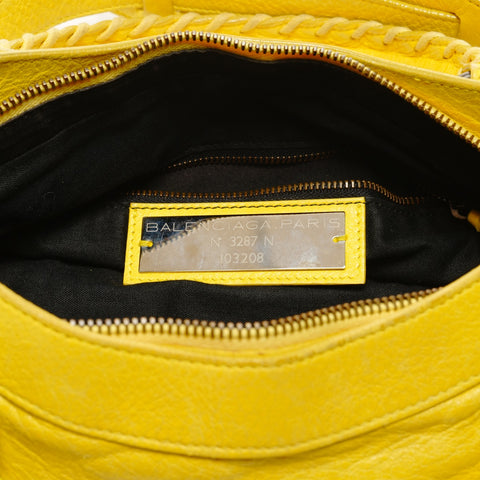 BALENCIAGA City Lambskin The First Handbag yellow WS24941
