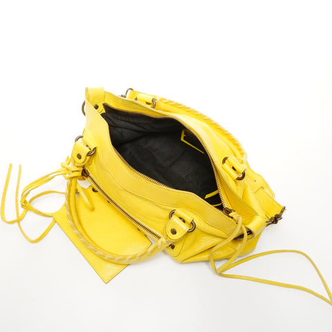 BALENCIAGA City Lambskin The First Handbag yellow WS24941