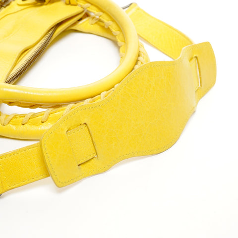 BALENCIAGA City Lambskin The First Handbag yellow WS24941