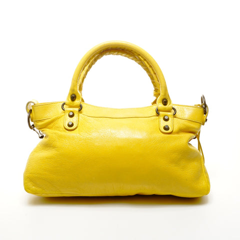 BALENCIAGA City Lambskin The First Handbag yellow WS24941