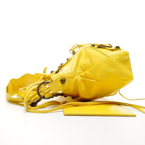 BALENCIAGA City Lambskin The First Handbag yellow WS24941
