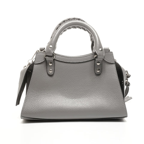 BALENCIAGA Neo City 2way Mini Leather Handbag gray WS24944