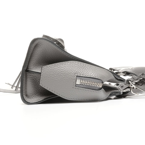 BALENCIAGA Neo City 2way Mini Leather Handbag gray WS24944