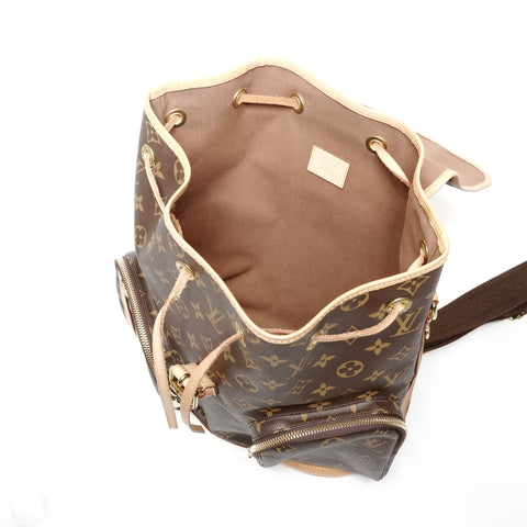 LOUIS VUITTON 2015 Monogram Sac Ado Bosphore Backpack  Daypack Brown WS24949