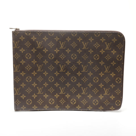 LOUIS VUITTON 1986 Monogram Posh Document Clutch bag Brown WS24951