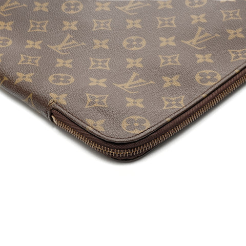 LOUIS VUITTON 1986 Monogram Posh Document Clutch bag Brown WS24951