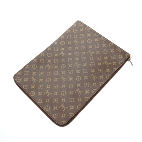 LOUIS VUITTON 1986 Monogram Posh Document Clutch bag Brown WS24951