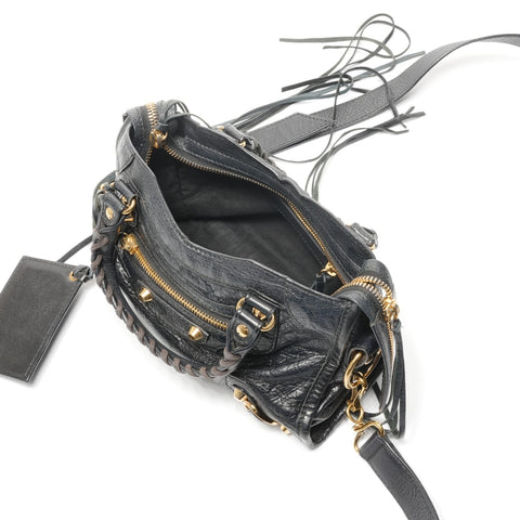 BALENCIAGA Mini City Lambskin 2way Shoulder Bag black WS24953