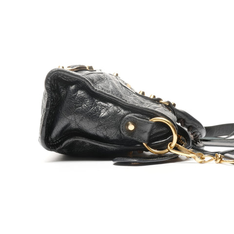 BALENCIAGA Mini City Lambskin 2way Shoulder Bag black WS24953