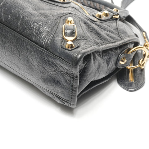 BALENCIAGA Mini City Lambskin 2way Shoulder Bag black WS24953