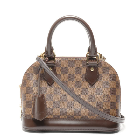 LOUIS VUITTON 2014 Damier Alma BB Handbag Brown WS24956