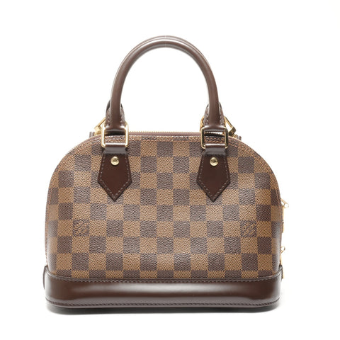 LOUIS VUITTON 2014 Damier Alma BB Handbag Brown WS24956