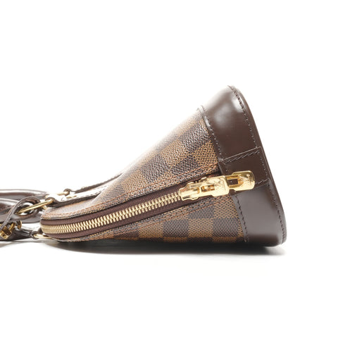LOUIS VUITTON 2014 Damier Alma BB Handbag Brown WS24956