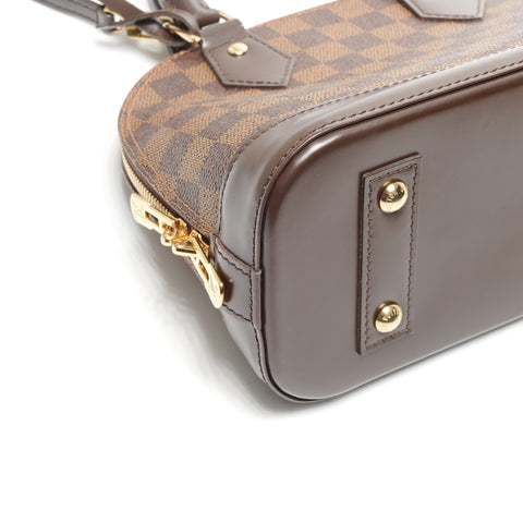 LOUIS VUITTON 2014 Damier Alma BB Handbag Brown WS24956