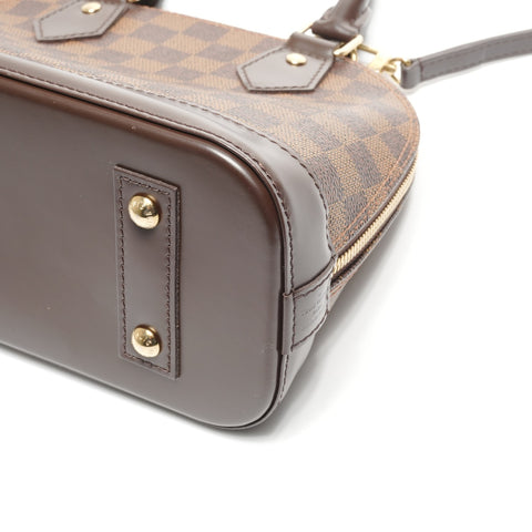 LOUIS VUITTON 2014 Damier Alma BB Handbag Brown WS24956