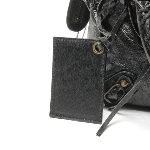 BALENCIAGA Lambskin City 2way Handbag black WS24958