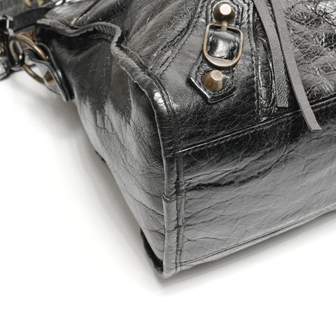 BALENCIAGA Lambskin City 2way Handbag black WS24958