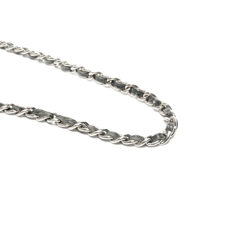 CHANEL No. 21 Matelasse Caviar Leather Chain Wallet Silver Metal 2015-2016 Shoulder Bag black WS24959