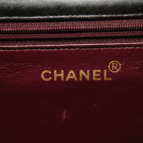 CHANEL No. 4 1996-1997 Push Lock Matelasse Shoulder Bag black WS24960