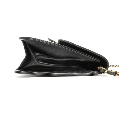 CHANEL No. 4 1996-1997 Push Lock Matelasse Shoulder Bag black WS24960