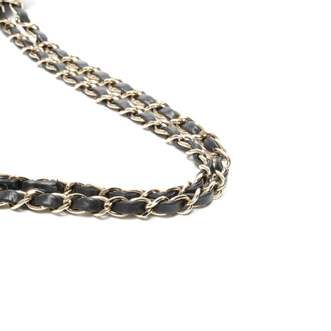 CHANEL No. 8 2003-2004 Double Flap Matelasse 9.8" Lambskin Shoulder Bag black WS24961