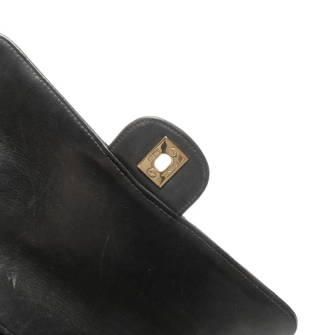 CHANEL No. 4 1996-1997 Double Face Matelasse 9.8" Lambskin Shoulder Bag black WS24962