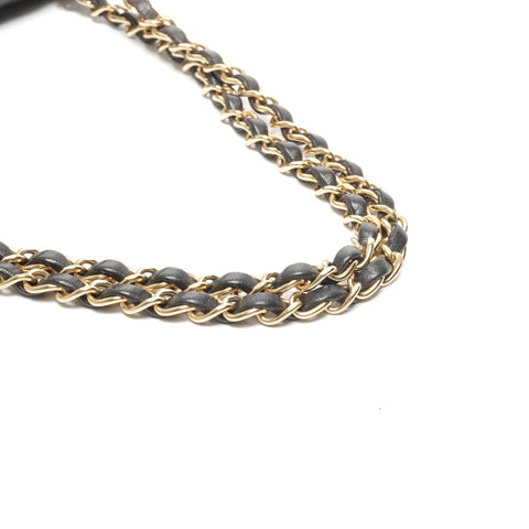 CHANEL No. 4 1996-1997 Double Face Matelasse 9.8" Lambskin Shoulder Bag black WS24962