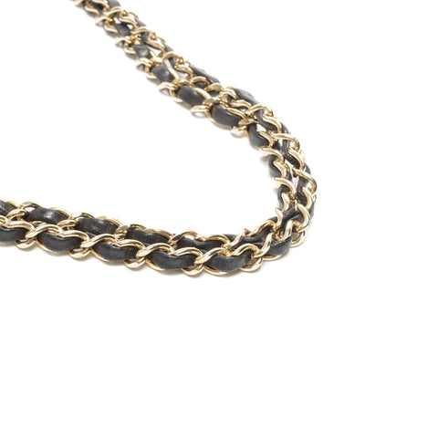 CHANEL No. 1 1989-1991 Double Flap Matelasse 9.8" Lambskin Shoulder Bag black WS24963