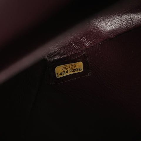 CHANEL No. 14 2010-2011 Lambskin Matelasse Double Flap 9.1" Silver Metal Shoulder Bag black WS24964