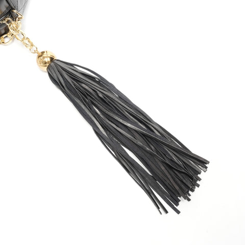 CHANEL No. 2 1991-1994 Lambskin Turnlock Camera Bag Shoulder Bag black WS24965