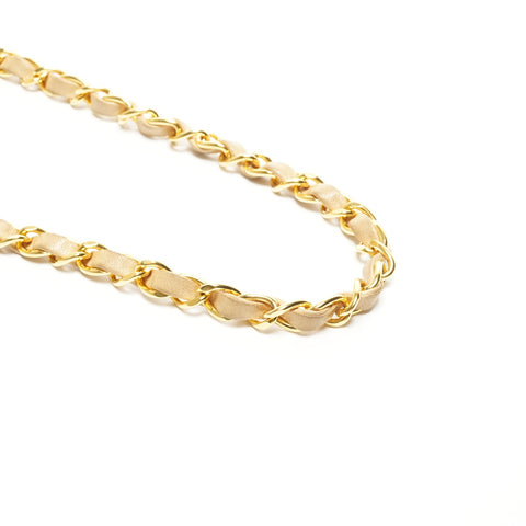 CHANEL No. 4 1996-1997 Diana 22 Small Lambskin Shoulder Bag beige WS24967