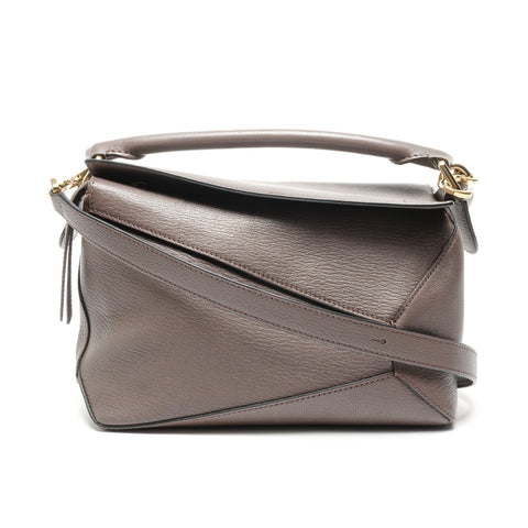 LOEWE Leather Puzzle Small Shoulder Bag Brown WS24968