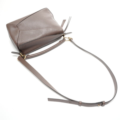 LOEWE Leather Puzzle Small Shoulder Bag Brown WS24968