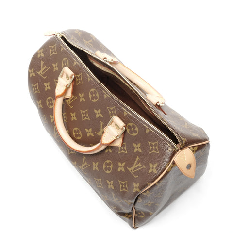 LOUIS VUITTON 2003 Monogram Speedy 30 Handbag Brown WS24971