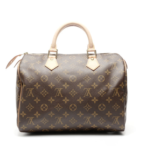 LOUIS VUITTON 2003 Monogram Speedy 30 Handbag Brown WS24971