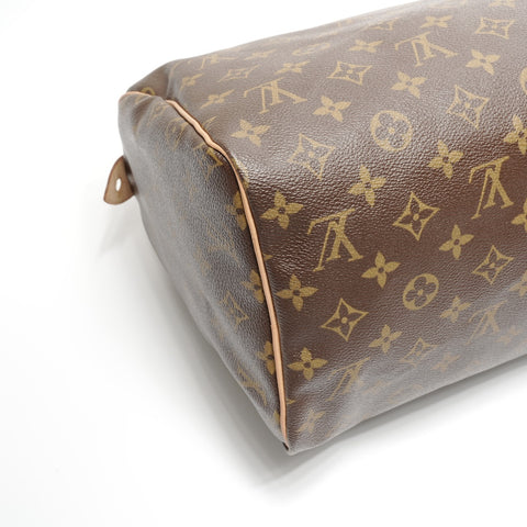 LOUIS VUITTON 2003 Monogram Speedy 30 Handbag Brown WS24971
