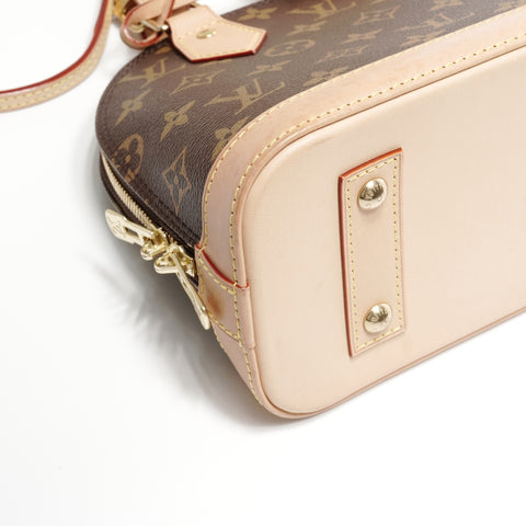 LOUIS VUITTON Monogram Alma BB 2way Handbag Brown WS24973