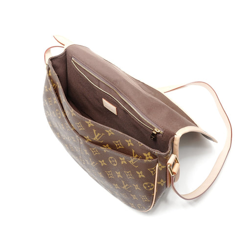 LOUIS VUITTON 2011 Monogram Menilmontant MM Shoulder Bag Brown WS24974