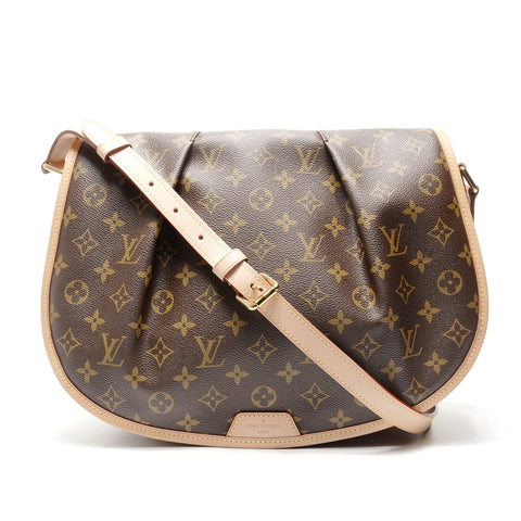 LOUIS VUITTON 2011 Monogram Menilmontant MM Shoulder Bag Brown WS24974